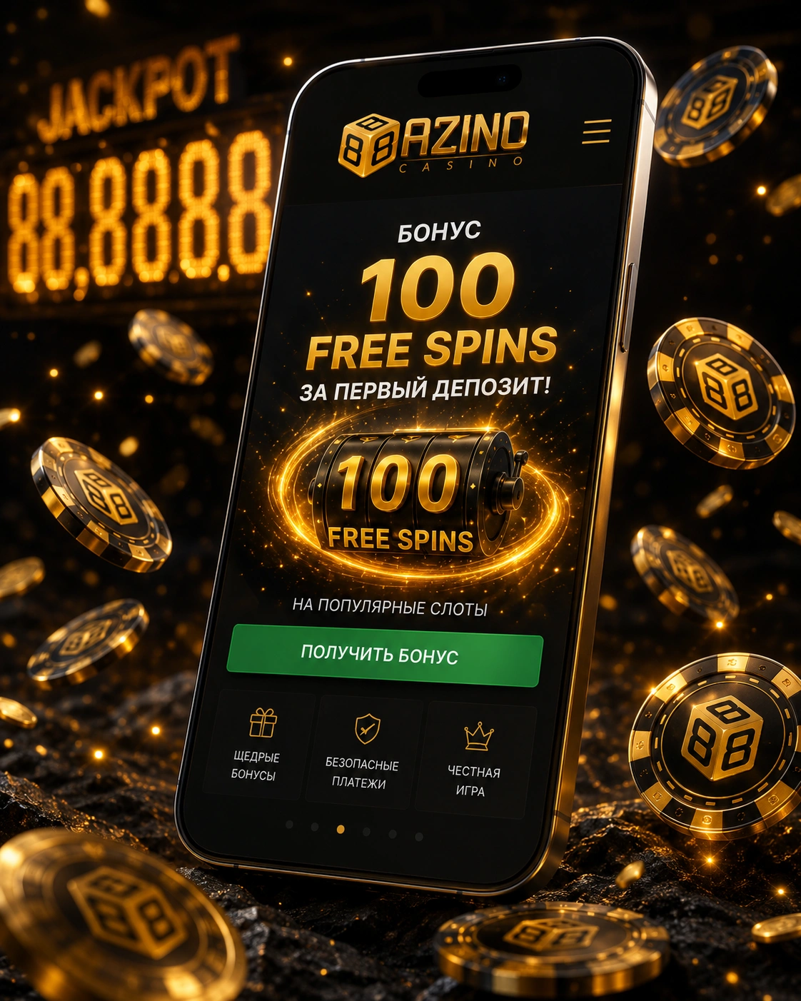 Azino 888 — возможности казино, игры, бонусы и доступ к аккаунту